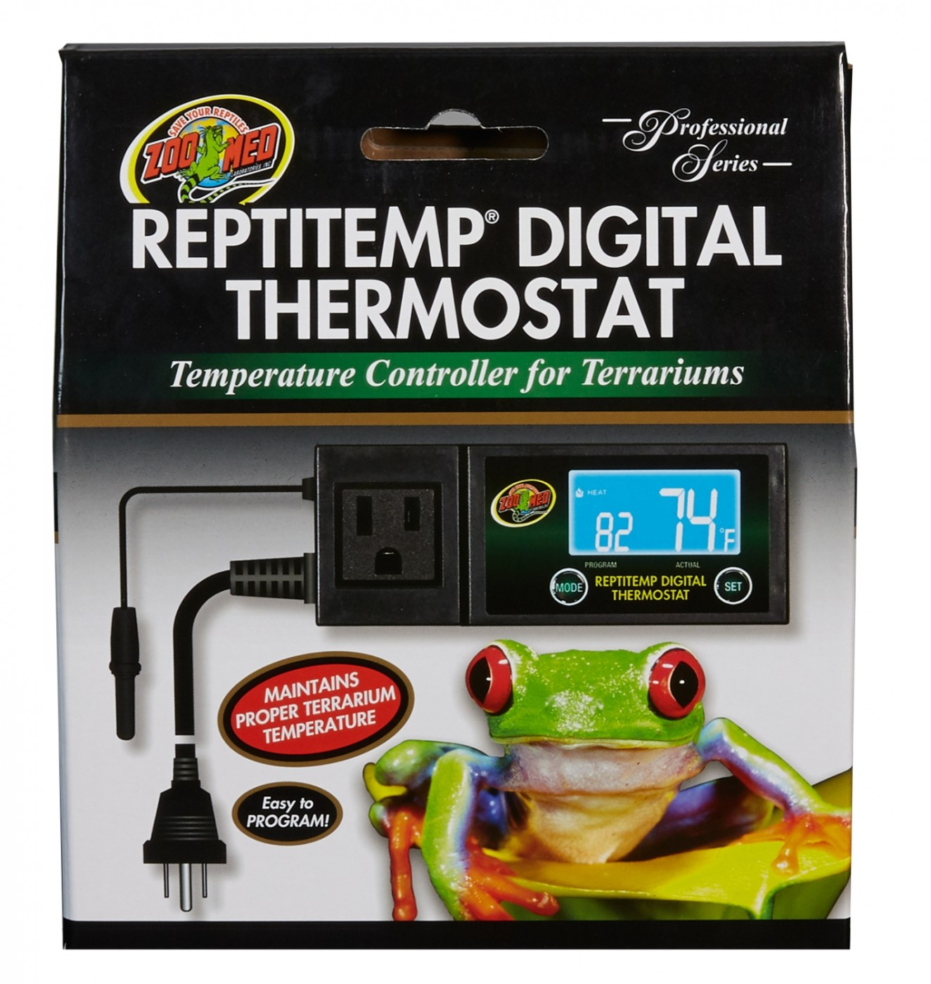 Digitales Thermostat Zoomed ReptiTemp