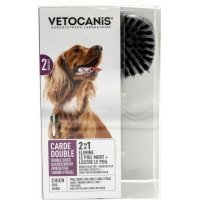 Vétocanis Tweezijdige kartelborstel voor kleine/middelgrote honden
