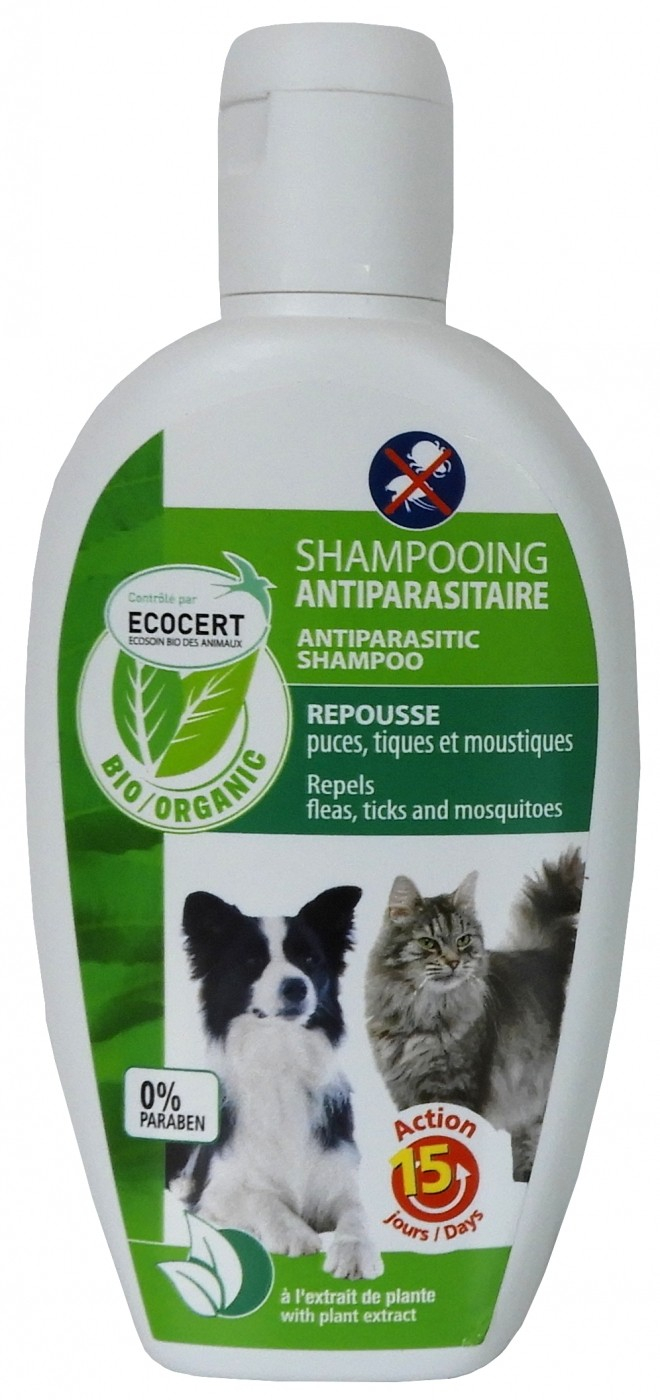 Champú antiparasitario EcoSoin BIO para gato y perro