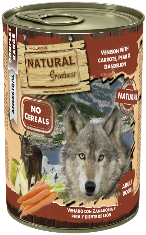 Natvoer NATURAL GREATNESS 400g voor volwassen honden - 7 smaken naar keuze