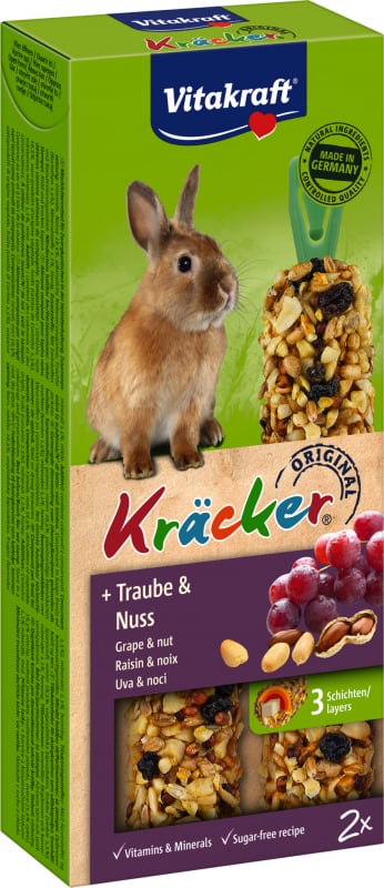 Friandises Kräcker pour lapins nains - Plusieurs saveurs - Boîte de 2 Kräckers