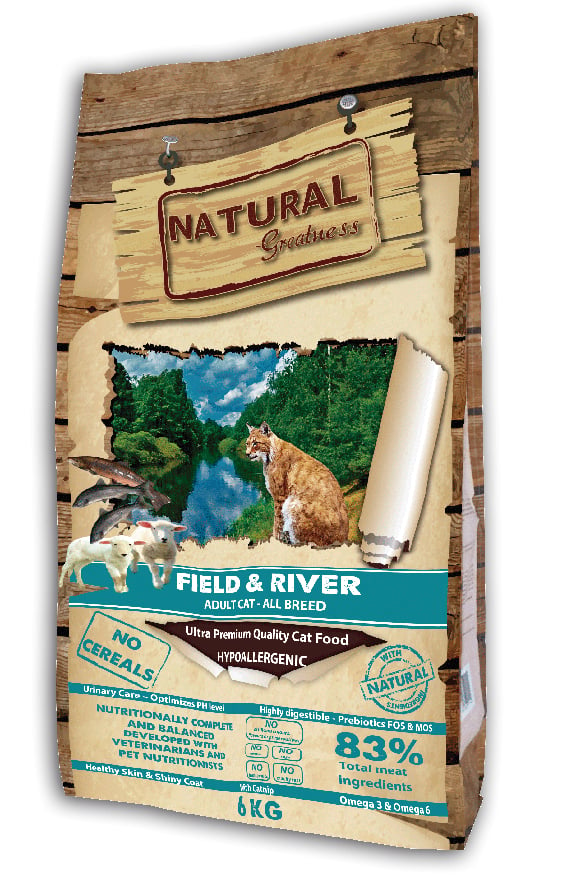 NATURAL GREATNESS Field & River Senza Cereali per Gatti Adulti
