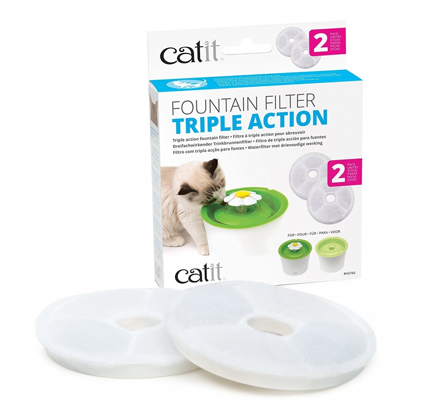 Filtro de triple acción para fuentes Cat-It