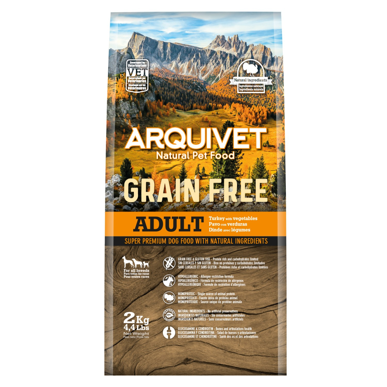 ARQUIVET Adult Grain Free Sans Céréales à la Dinde & Légumes pour Chien Adulte
