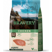 BRAVERY Puppy Medium & Large Getreidefrei mit Huhn für mittlere und große Welpen