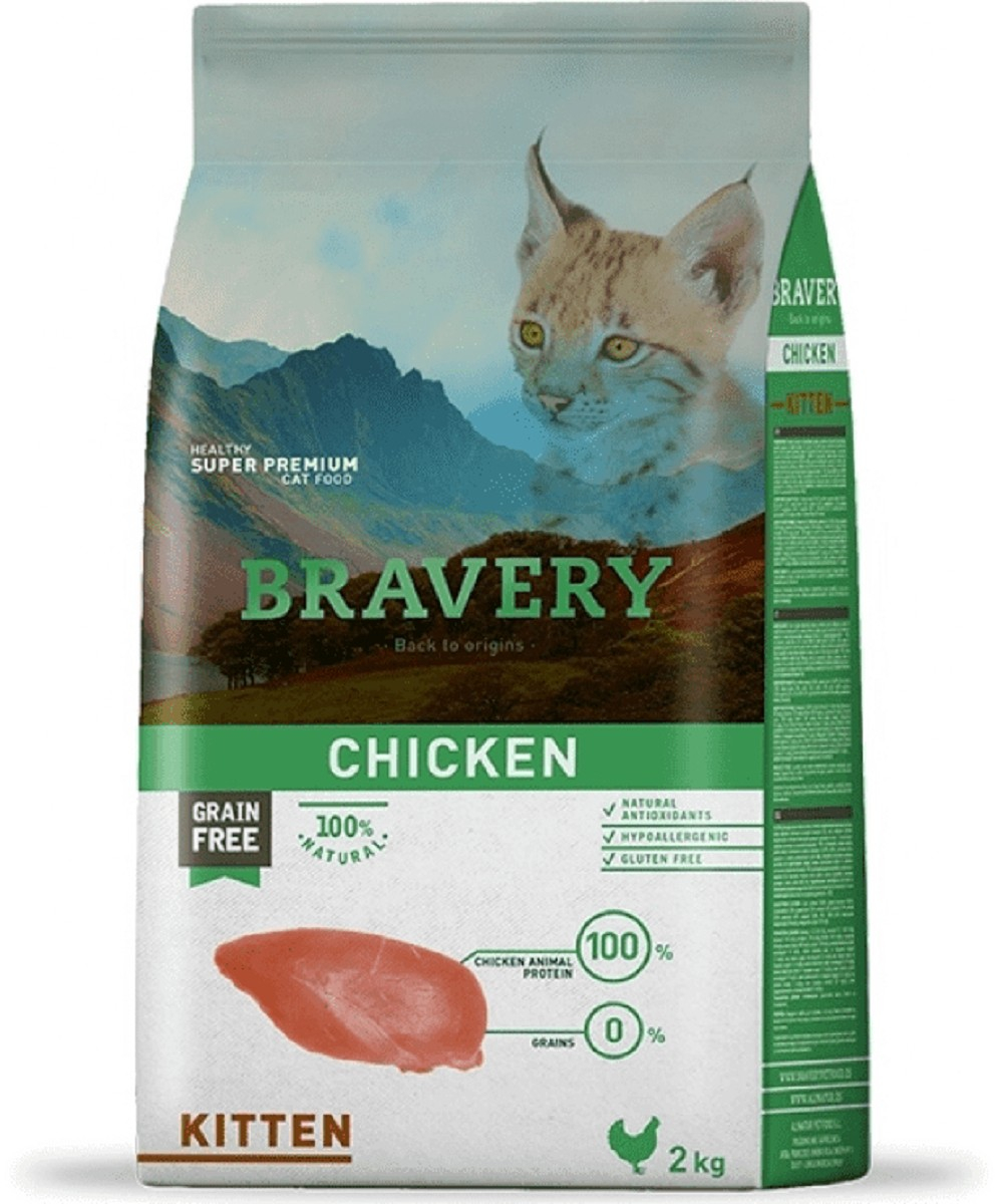 BRAVERY Kitten Grain Free, met kip