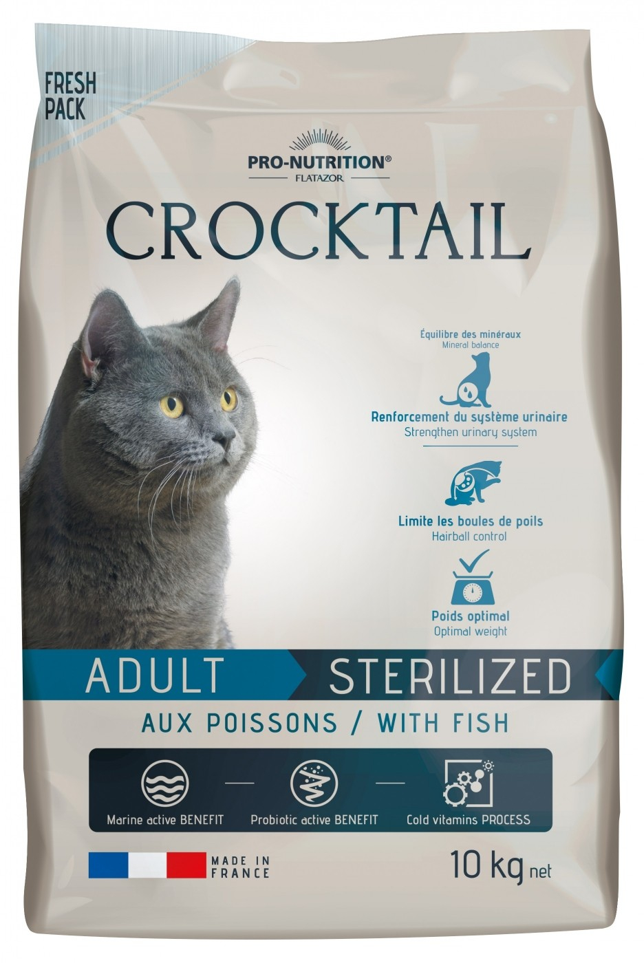 Flatazor CROCKTAIL Adult Sterilized con pescado para gatos adultos esterilizados
