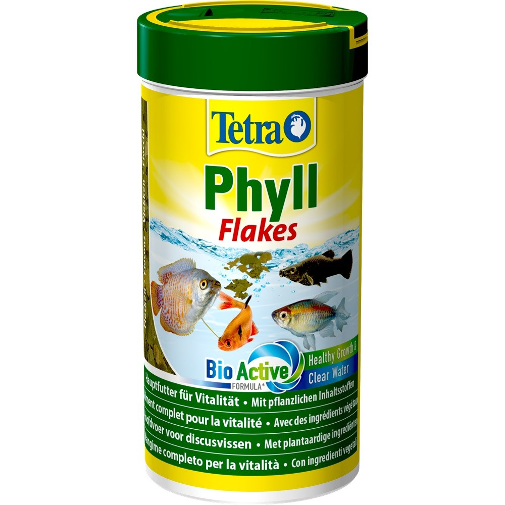 Tetra Phyll Flakes Alimentation complète renfermant des ingrédients végétaux