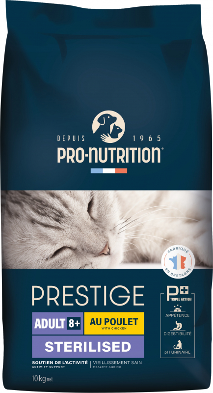 PRO-NUTRITION PRESTIGE 8+ Sterilized (anciennement CROCKTAIL) pour Chat Senior Stérilisé