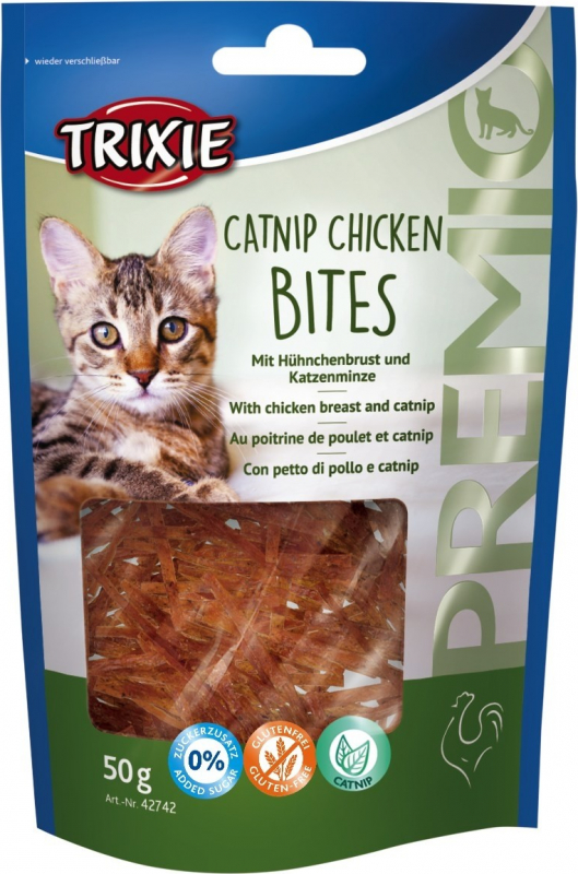 Friandises PREMIO Catnip Chicken Bites pour Chat Adulte