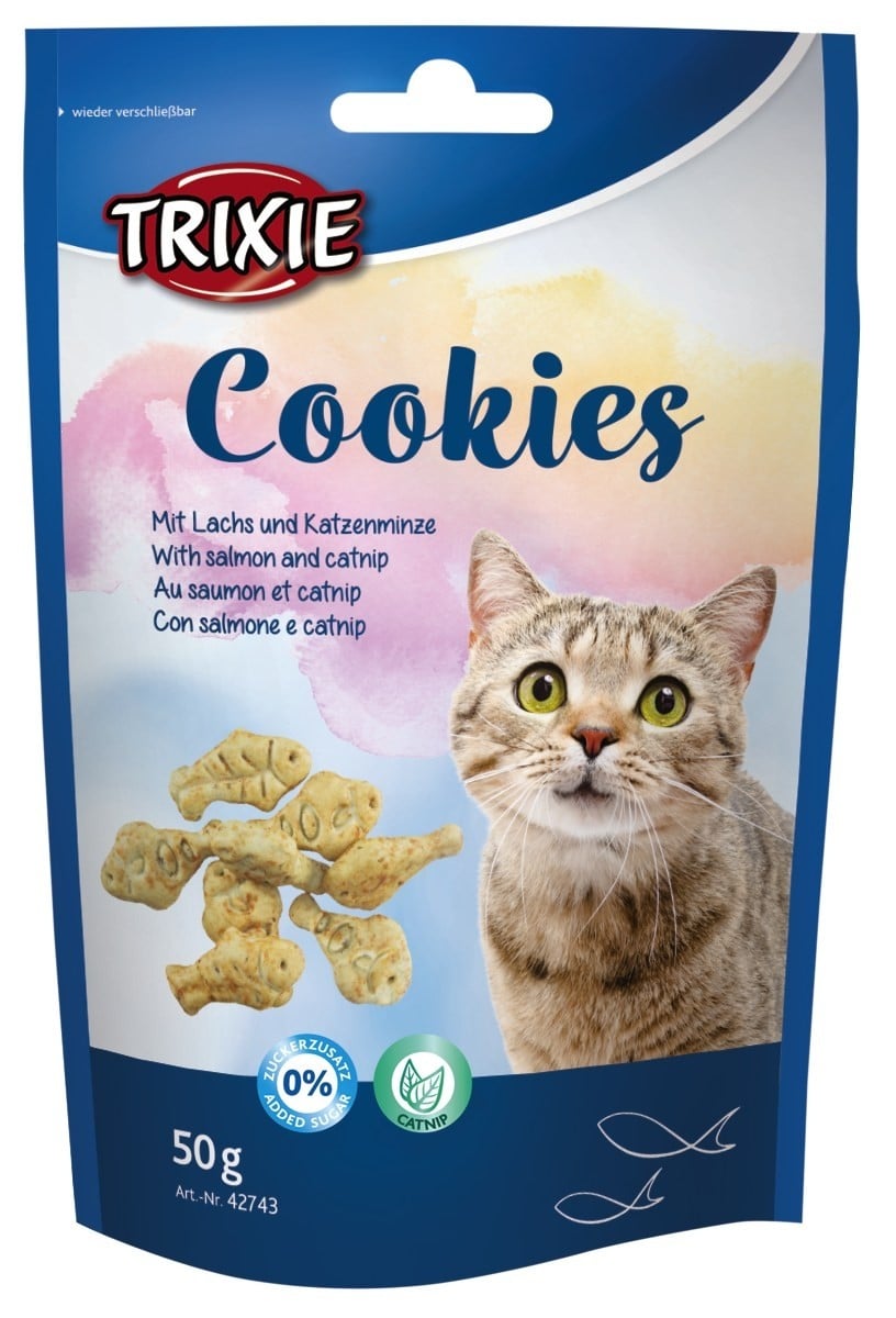 Plätzchen Cookies mit Lachs und Katzenminze für erwachsene Katzen