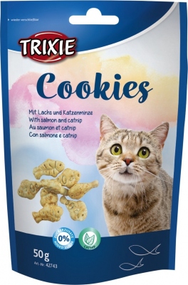 Plätzchen Cookies mit Lachs und Katzenminze für erwachsene Katzen