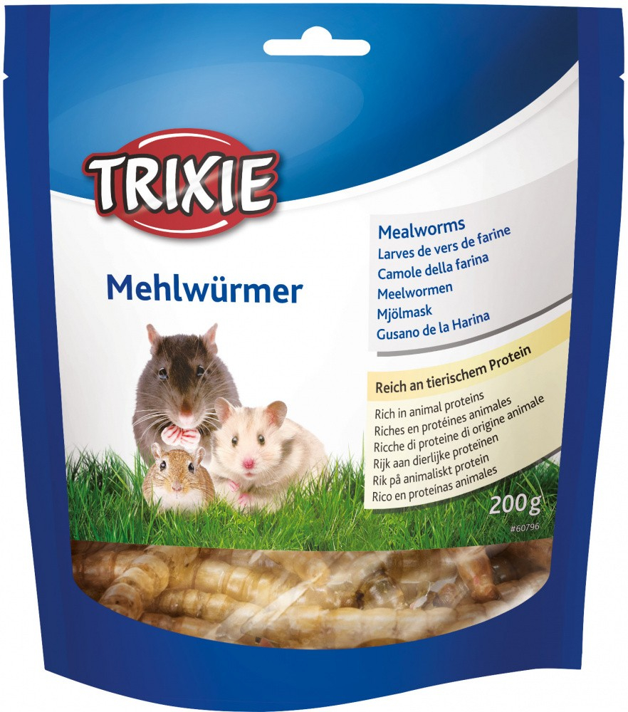 Gusanos de harina deshidratados para roedores