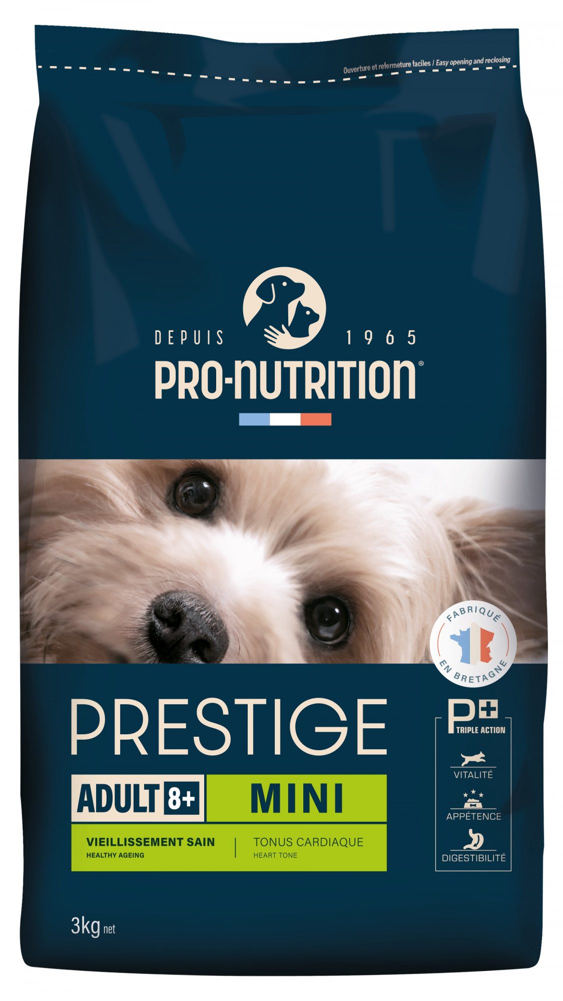 PRO-NUTRITION Flatazor PRESTIGE Adult Mini 8+ con Pollame per Cani Senior di Taglia Piccola
