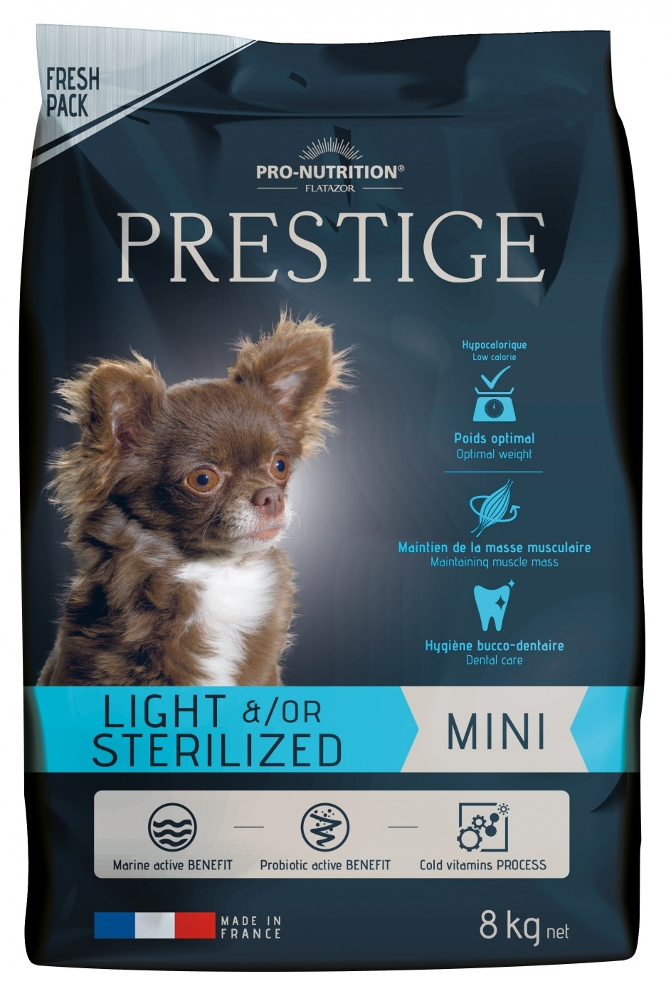 PRO-NUTRITION PRESTIGE Mini Light & Sterilized perros esterilizados o con sobrepeso