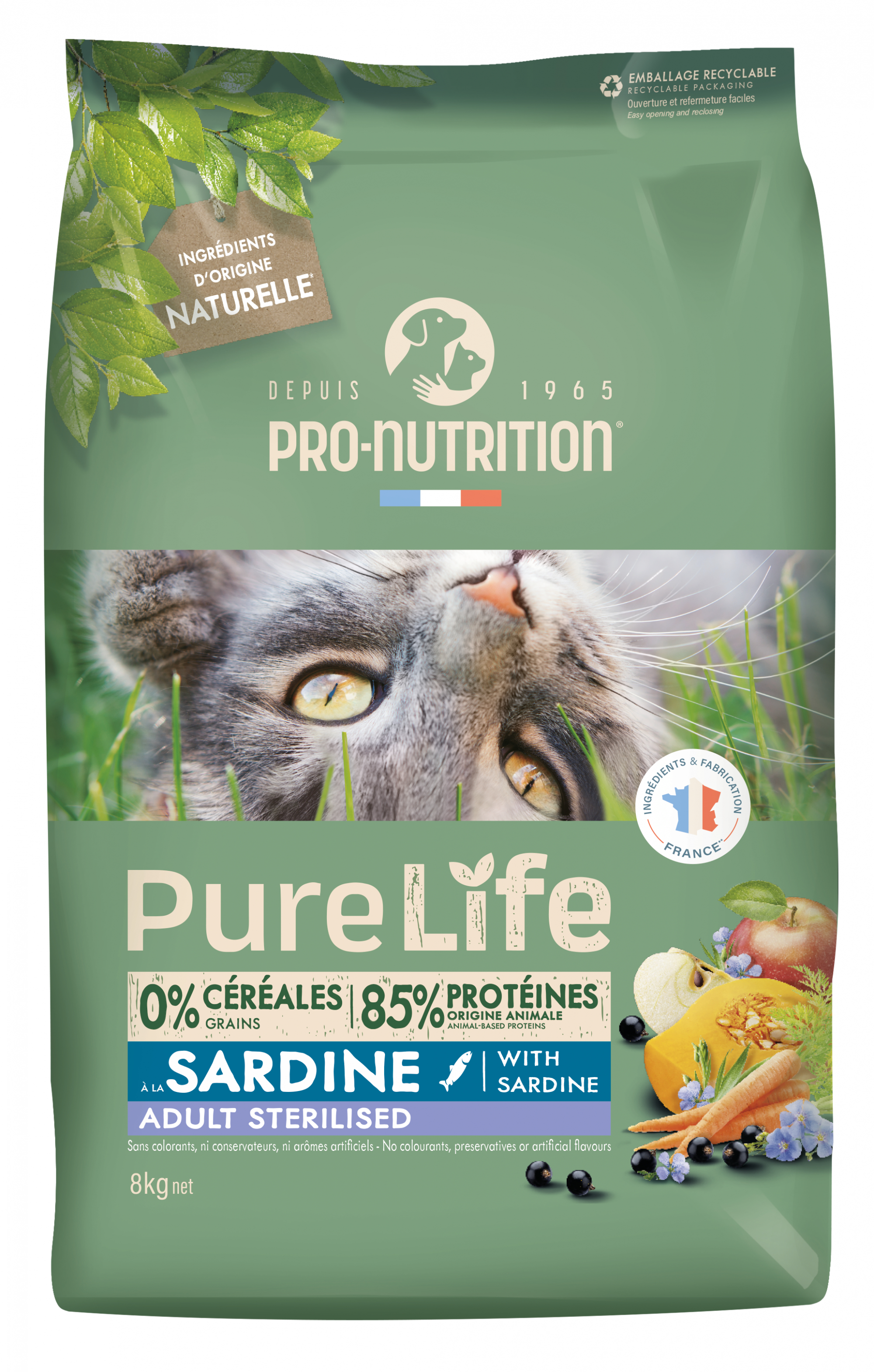 PRO-NUTRITION Pure Life Sterilized con sardina para gatos