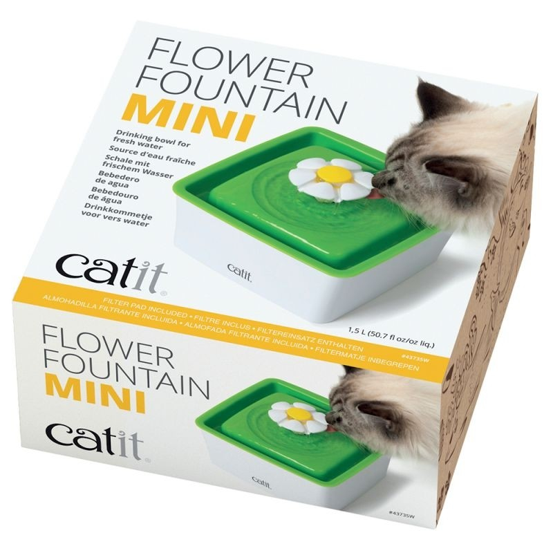 Fontaine à eau pour chat blanche et verte Cat-it Flower - 3 L