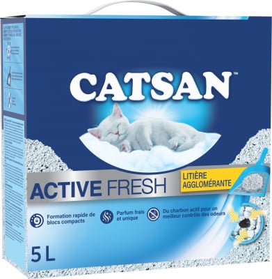 Litière agglomérante pour chat CATSAN ACTIVE FRESH