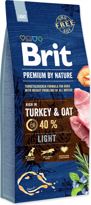 BRIT Premium By Nature Light - Ração seca para cão adulto com excesso de peso