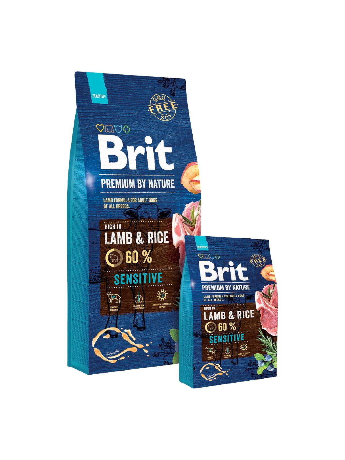 BRIT Premium By Nature Sensitive Lamb & Rice - Ração seca para cão sensível de borrego e arroz