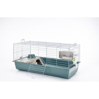 Käfig für Kaninchen und Meerschweinchen - 100cm - Zolia Nero 3 Modern Luxe Blaugrün
