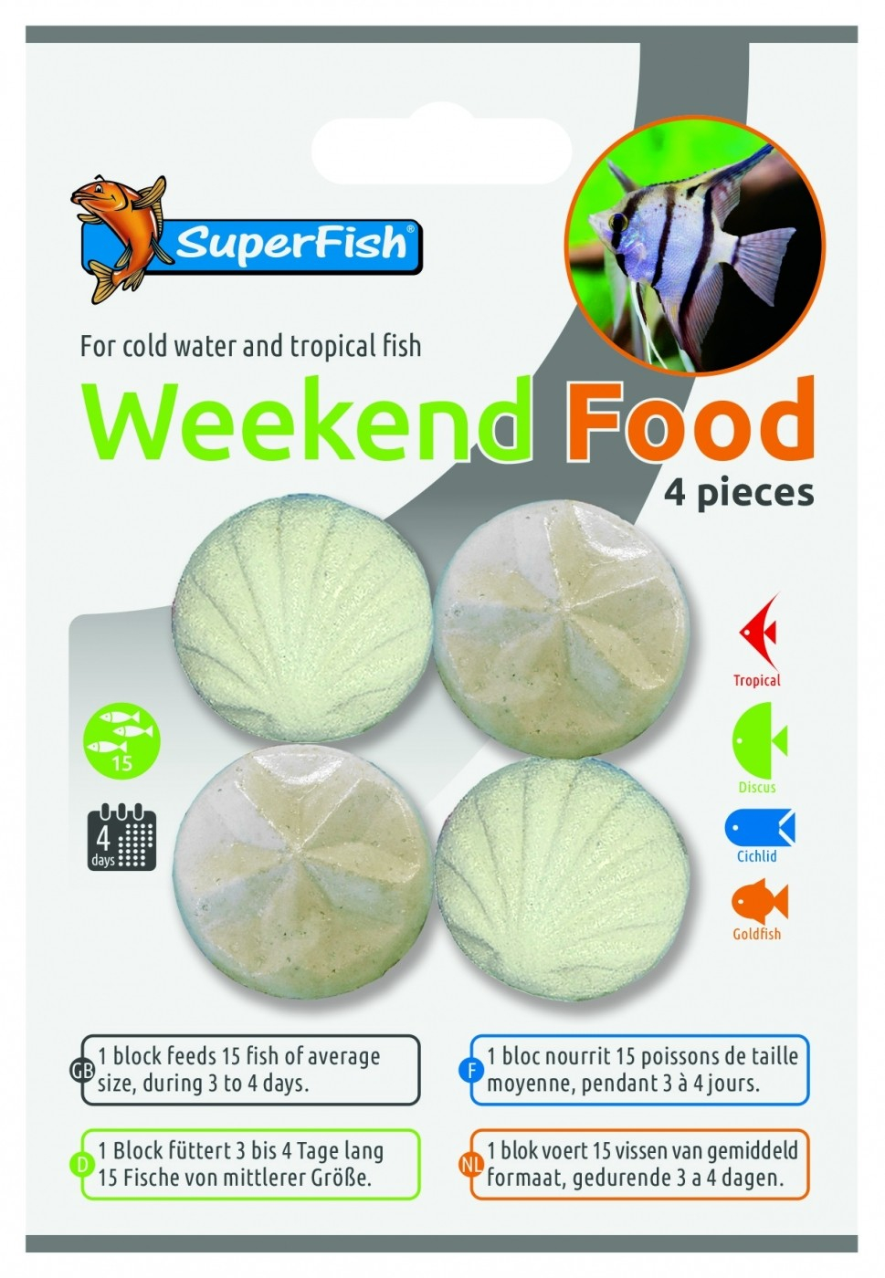Pack 4 Blocs nourriture Poissons Week-End Food