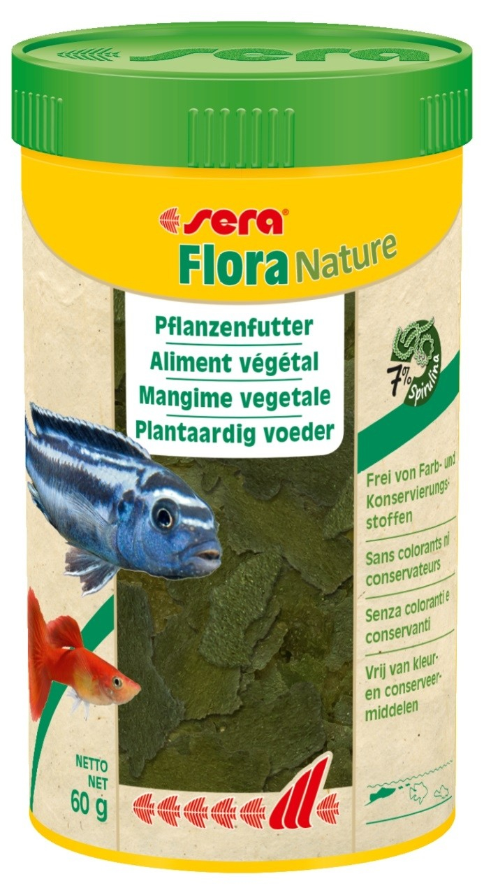 Sera Flora Nature flocos para peixes herbívoros