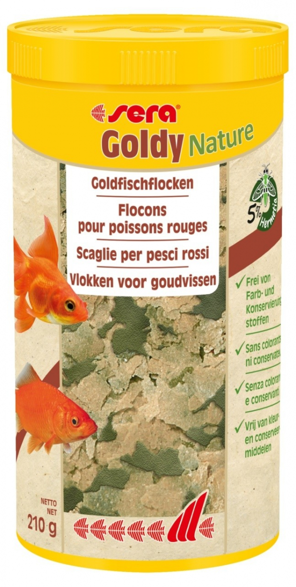 Sera - Flocon pour poissons rouges Goldy Nature 250 ml - Jardiland