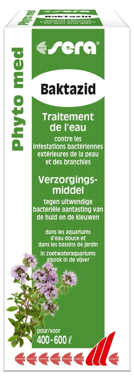 Sera Phyto med Baktazid Anti-bacteriano para aquario