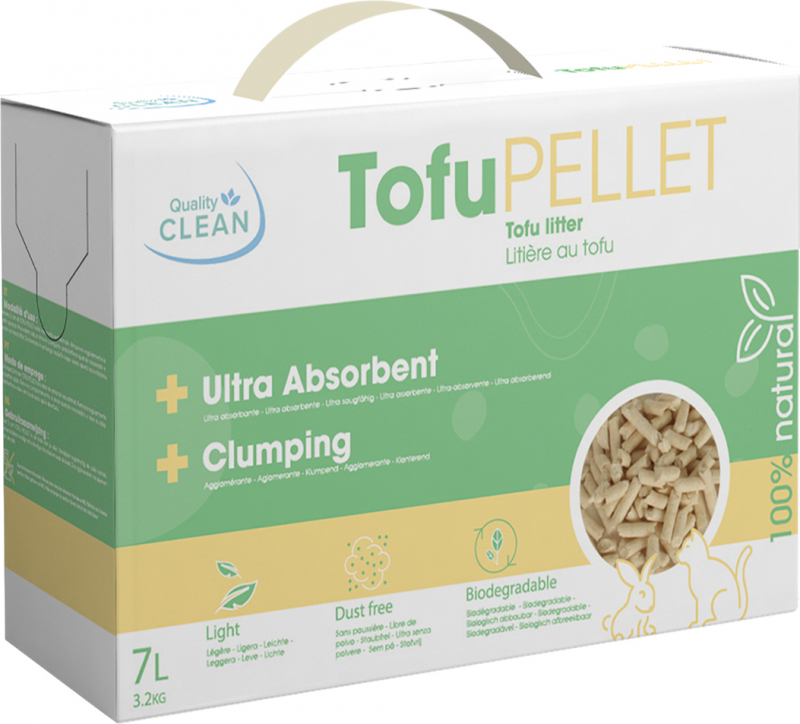 TofuPellets Quality Clean комкующийся овощной наполнитель - 7 л