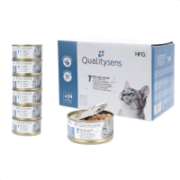 QUALITY SENS HFG - Ração húmida para gato & gatinho 100% Natural paté em caldo 70g - 6 receitas à escolha