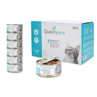QUALITY SENS HFG - Comida húmeda 100% Natural 70 gr para Gatos y Gatitos, 6 recetas