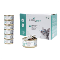 QUALITY SENS HFG- Comida húmeda 100% Natural 70 gr para Gatos y Gatitos, 6 recetas