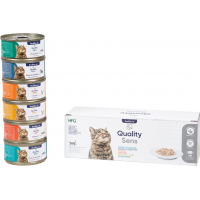 QUALITY SENS HFG Multipack - Mischung aus 6 Rezepten - 100% natürliche Pastete in Brühe für Katze & Kätzchen