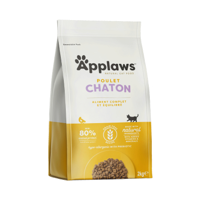 APPLAWS Croquettes Sans Céréales au Poulet pour Chaton