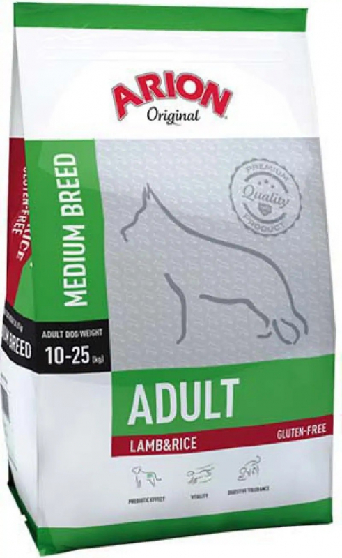 ARION ORIGINAL Adult Medium 26/16 Agnello & Riso per Cani di Taglia Media Sensibili