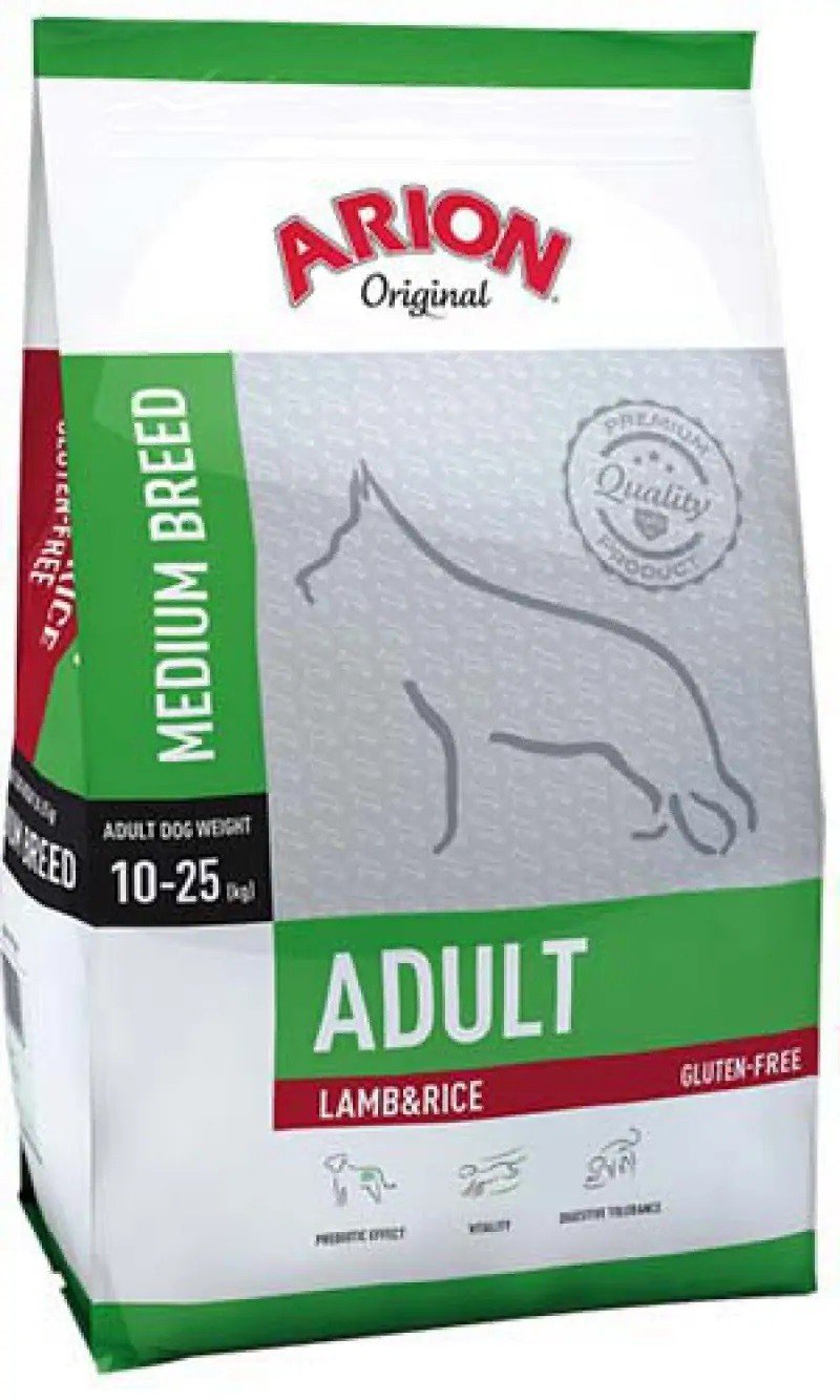 ARION ORIGINAL Adult Medium 26/16 Agnello & Riso per Cani di Taglia Media Sensibili