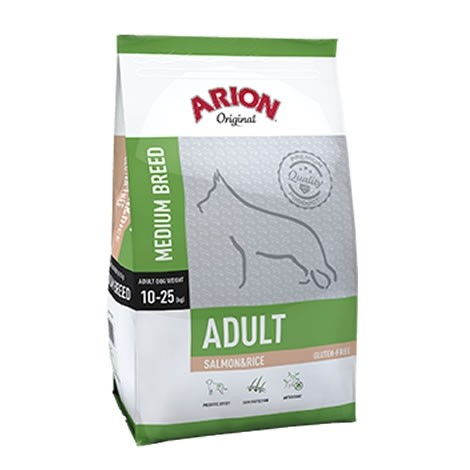 ARION ORIGINAL Adult Medium 26/16 Saumon & Riz pour Chien de Taille Moyenne Sensible
