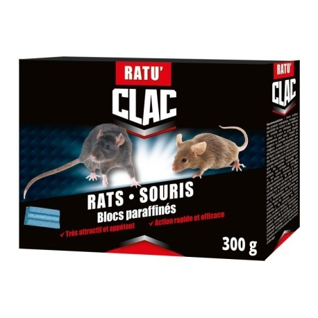 Ratu'Clac Veleno per topi Polivalente in blocco per topi e ratti