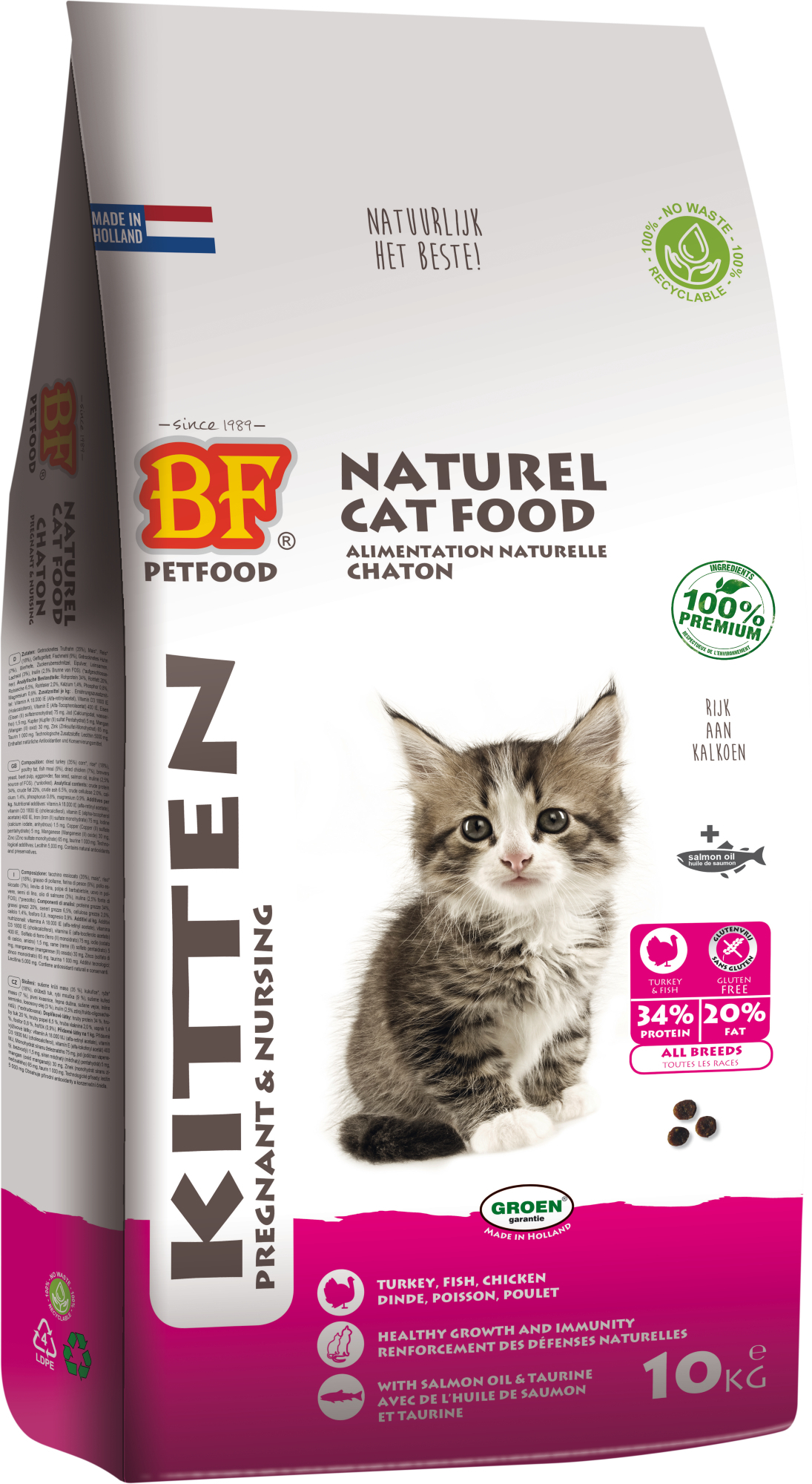 BIOFOOD Kitten Pienso 100% Natural de Pavo para Gatito