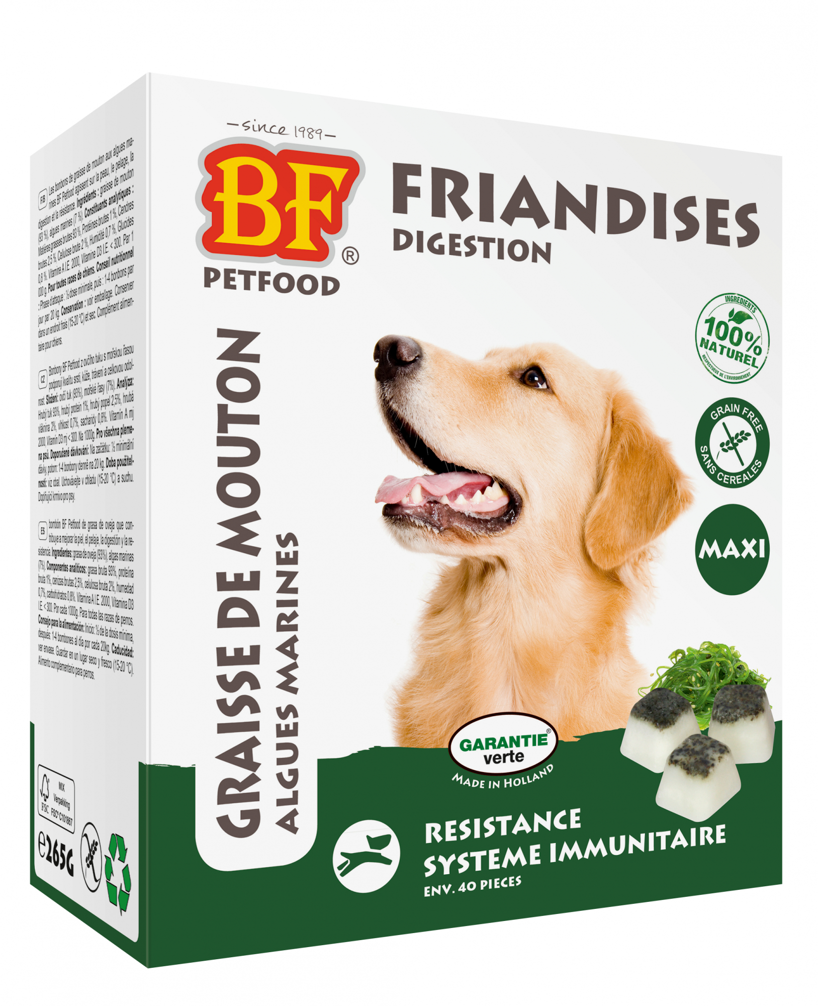BIOFOOD Caramelos para perro con Algas Marinas para la Resistencia & la Digestión