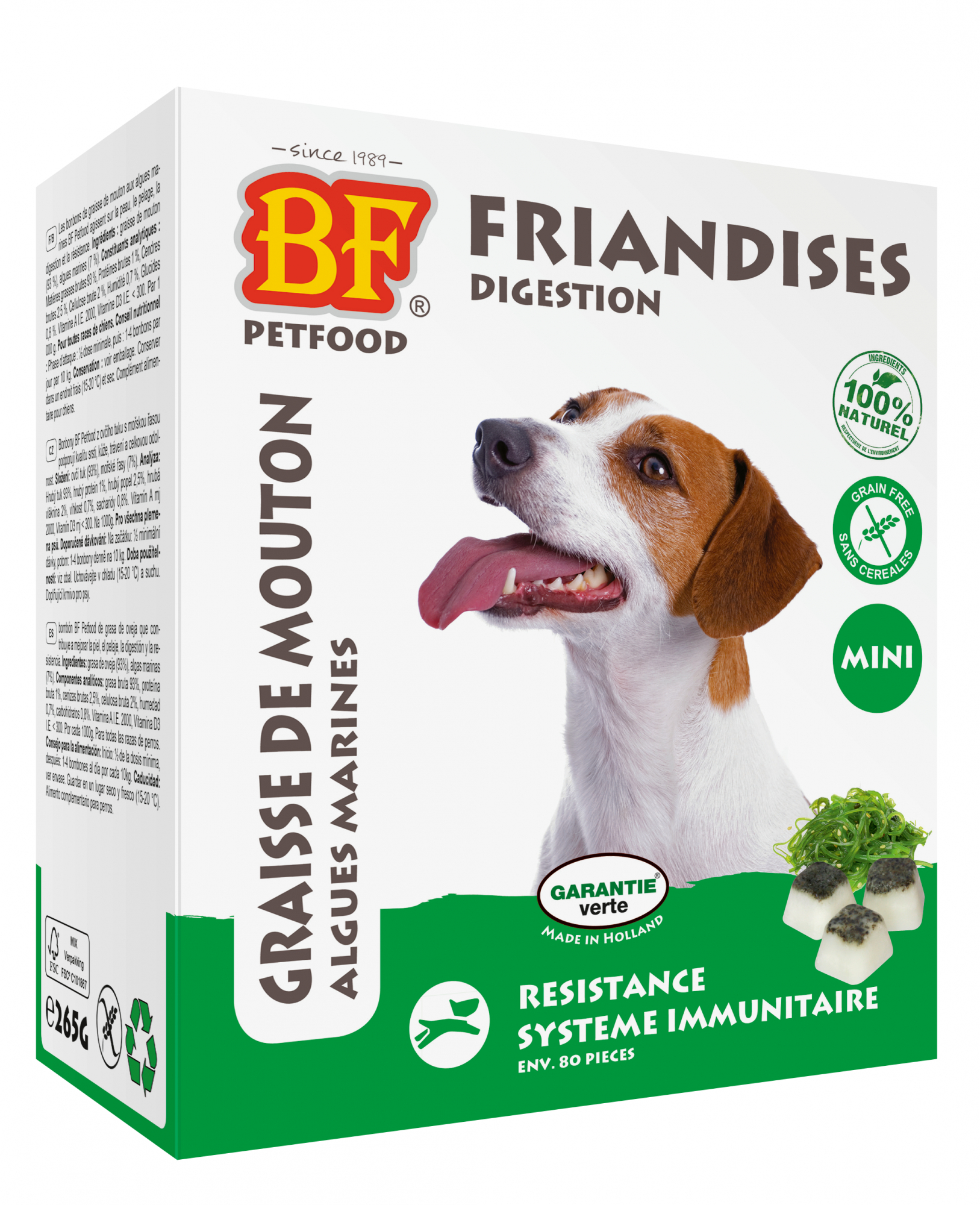  BF PETFOOD - BIOFOOD Bombones para Perros con Algas Marinas para la Resistencia & la Digestión