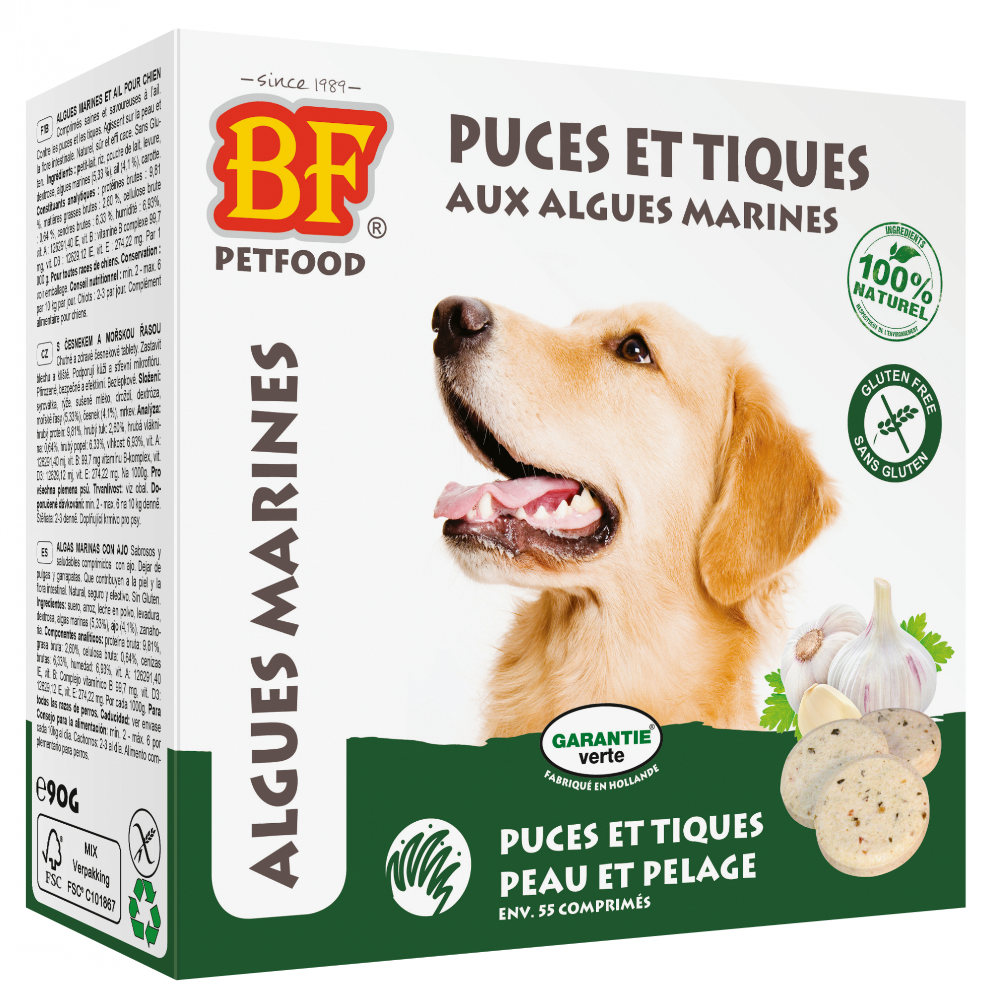 BIOFOOD Tabletten für Hunde 100% natürliche Anti Flöhe und Zecken - 2 Geschmacksrichtungen