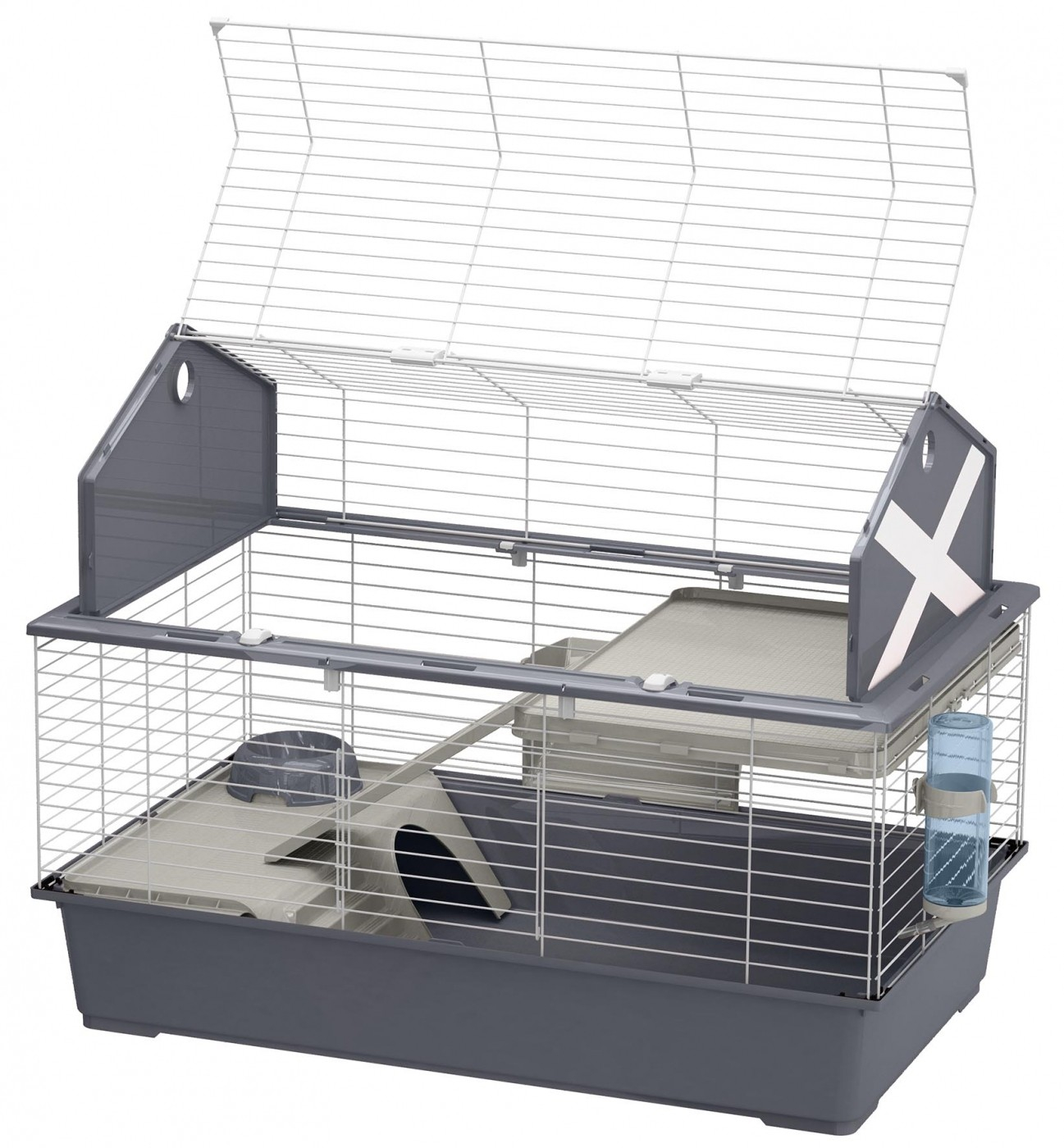 Käfig für Meerschweinchen und Kaninchen, grau - von 78 bis 119 cm - Ferplast Barn mehrere Größen erhältlich