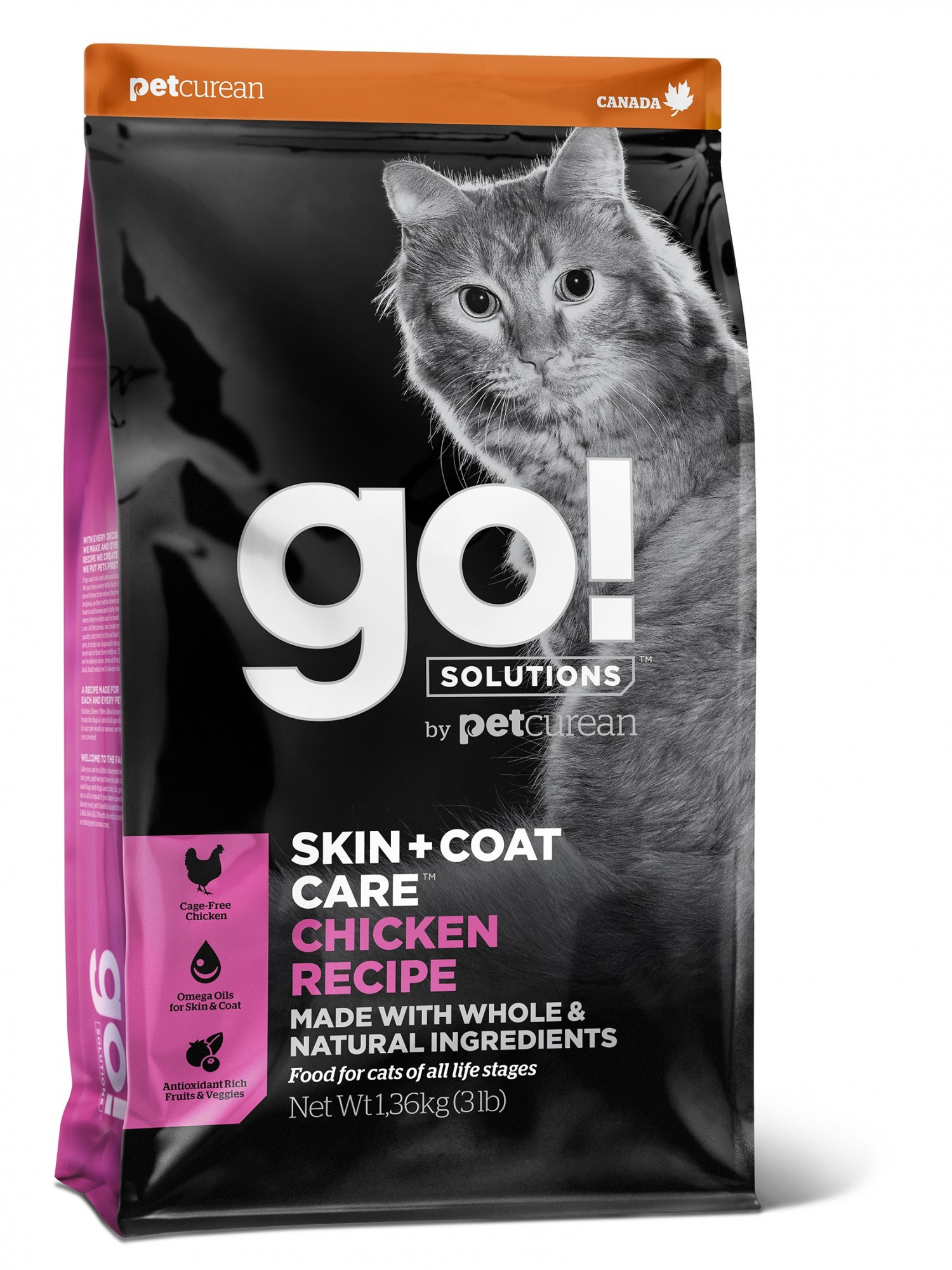 PETCUREAN GO! Cat Daily Defence de pollo & arroz para gato adulto y gatito