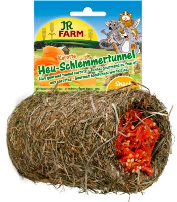 JR FARM Tunnel Gourmand Foin-Carottes pour rongeurs 