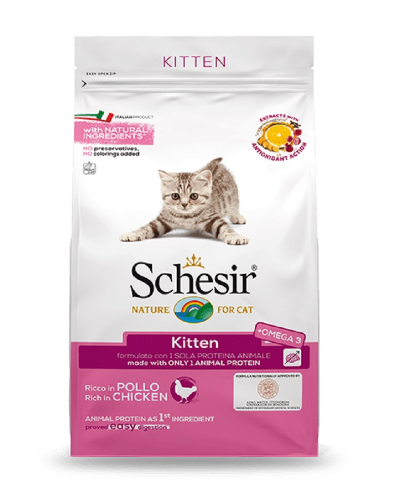 SCHESIR Kitten mit Huhn für Kätzchen