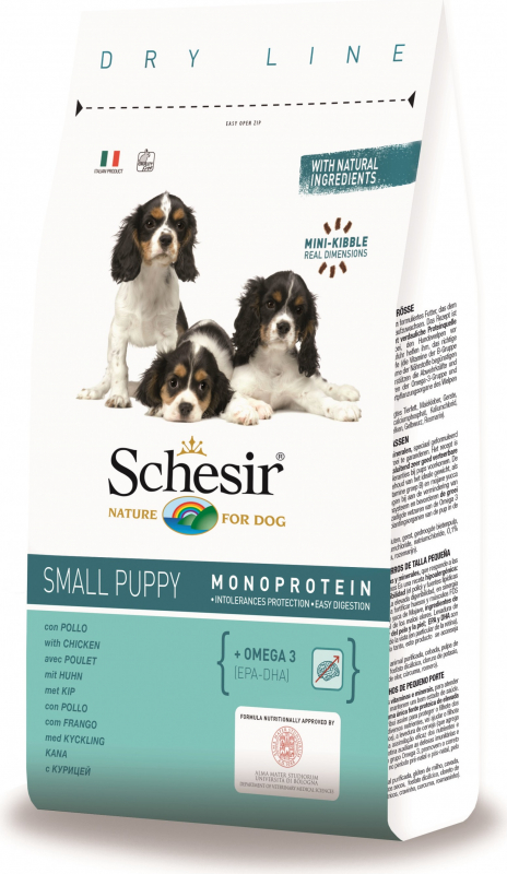 SCHESIR Monoprotein Small Puppy - Alimento seco de frango para cachorro de porte pequeno