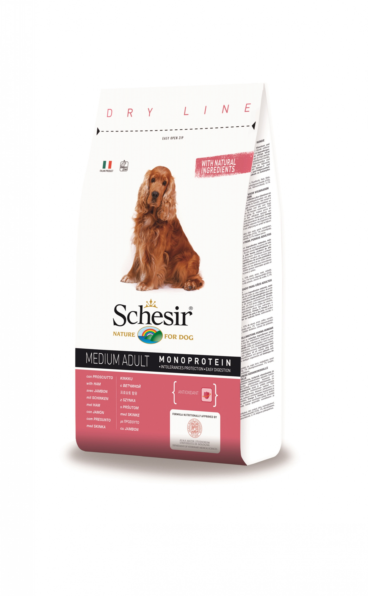 SCHESIR-Pflege mit Schinken für mittelgroße erwachsene Hunde  