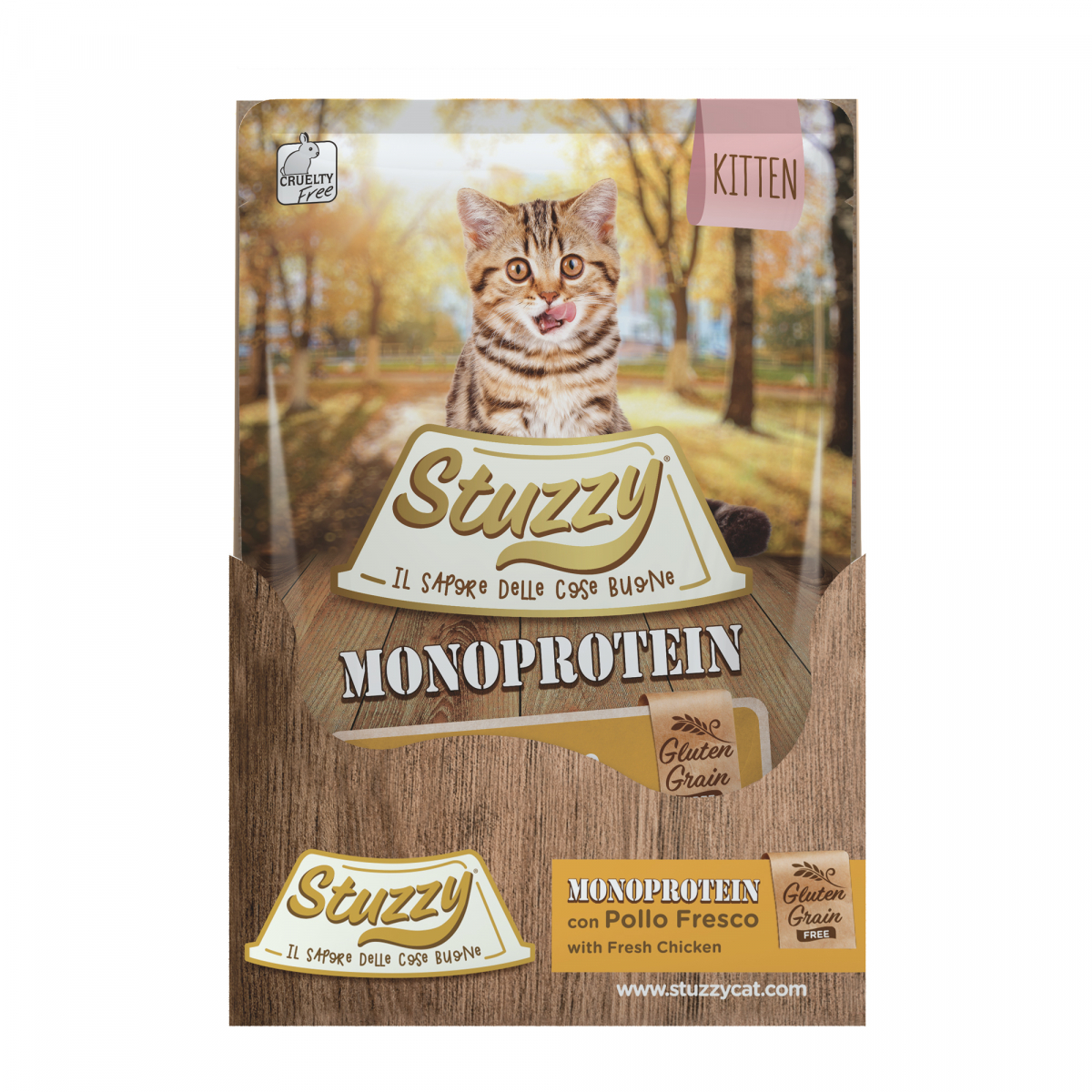 Comida húmeda para gatitos STUZZY Monoprotein con Pollo sin cereales